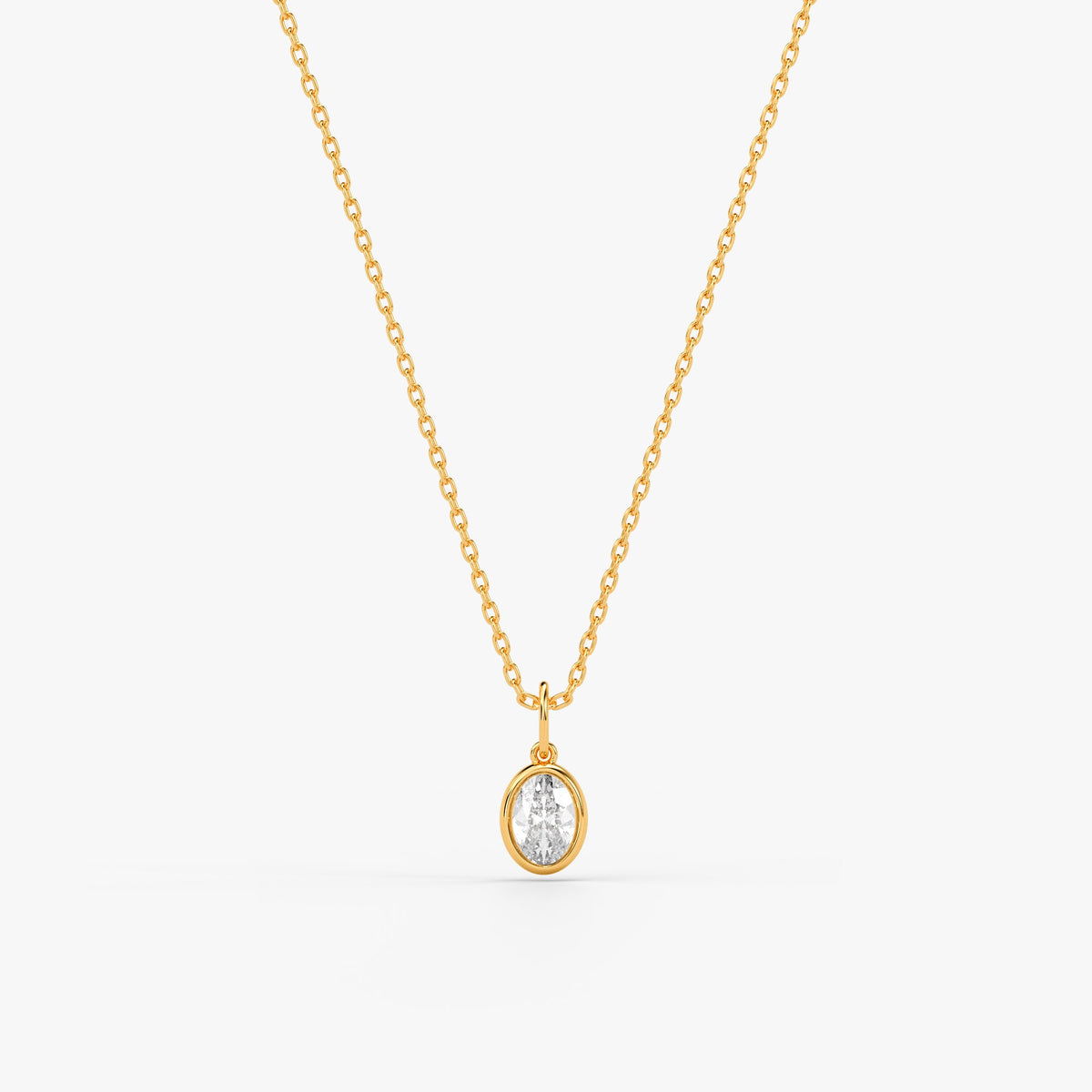 Gold Chic Classic Lab Grown Diamond Solitaire Pendant