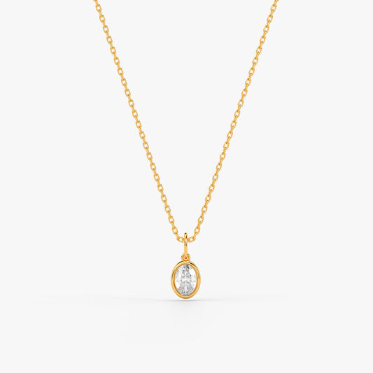 Gold Chic Classic Lab Grown Diamond Solitaire Pendant