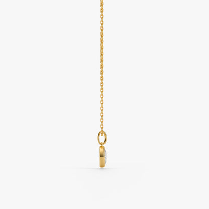 Gold Chic Classic Lab Grown Diamond Solitaire Pendant