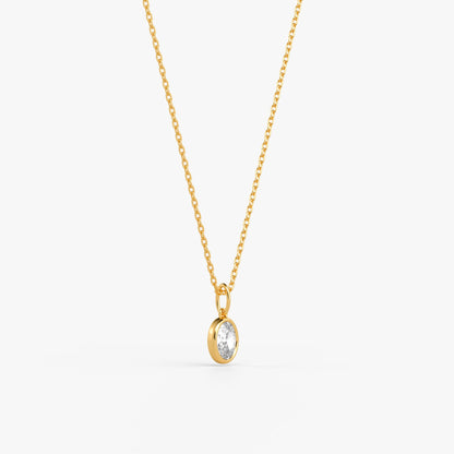 Gold Chic Classic Lab Grown Diamond Solitaire Pendant