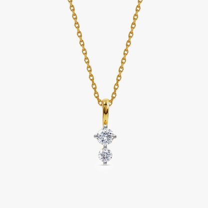 Gold Dual Grace Lab Grown Pendant