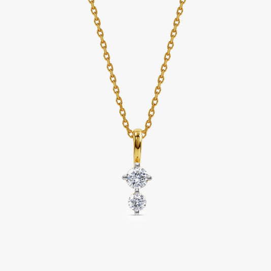 Gold Dual Grace Lab Grown Pendant