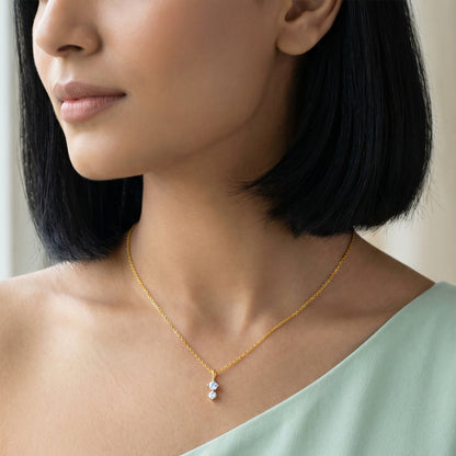 Gold Dual Grace Lab Grown Pendant