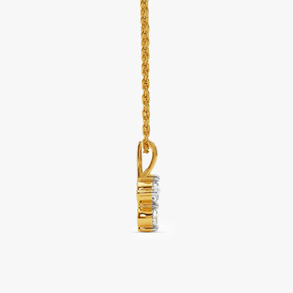 Gold Dual Grace Lab Grown Pendant