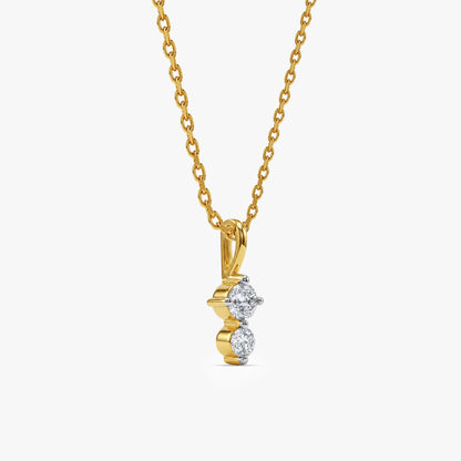Gold Dual Grace Lab Grown Pendant