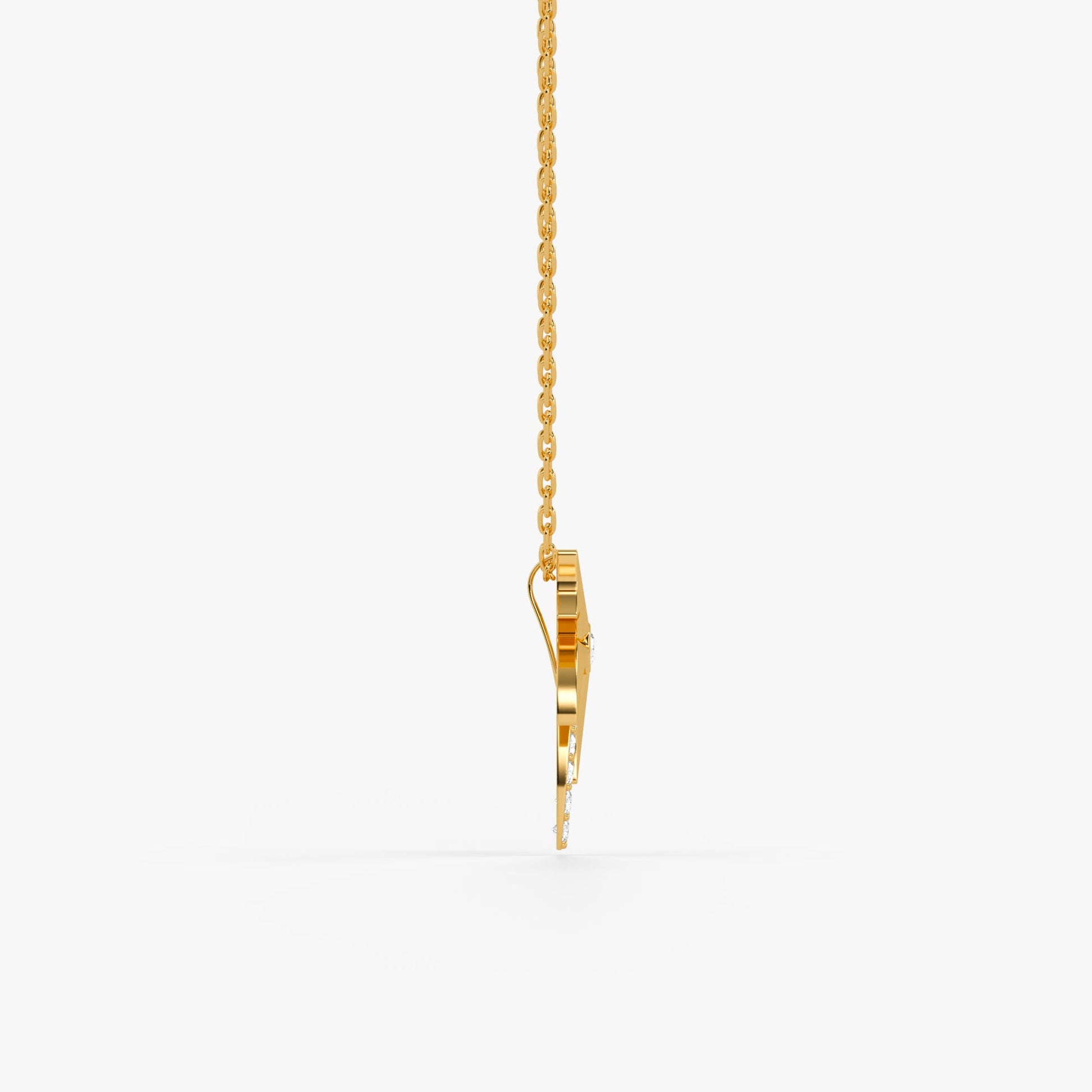 Gold Palm Bliss Lab Grown Diamond Pendant