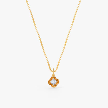 Gold Floret Perfect Lab Grown Diamond Pendant
