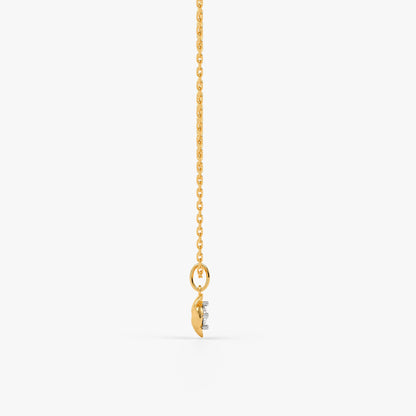 Gold Floret Perfect Lab Grown Diamond Pendant