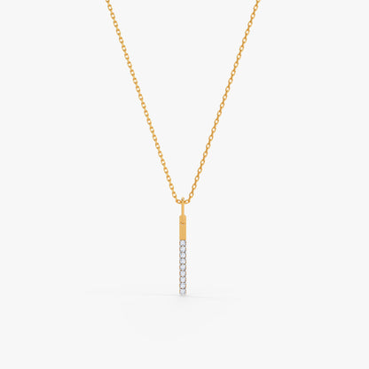 Gold Graceful Line Lab Grown Diamond Pendant
