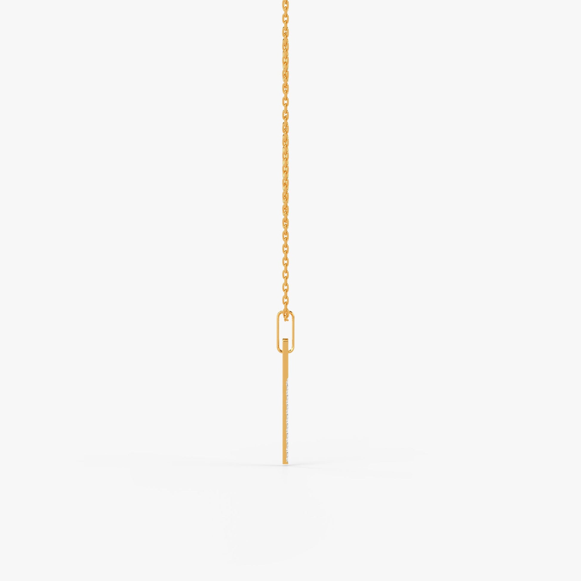 Gold Graceful Line Lab Grown Diamond Pendant