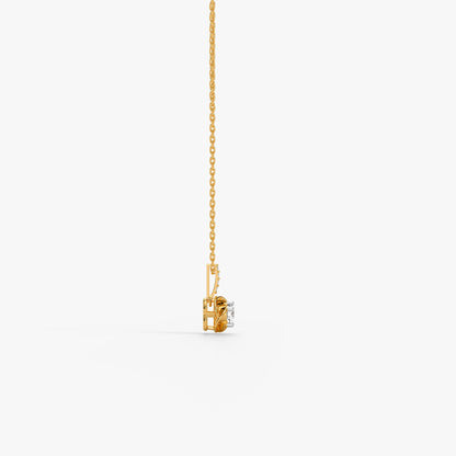 Gold Pretty Rose Lab Grown Diamond Pendant