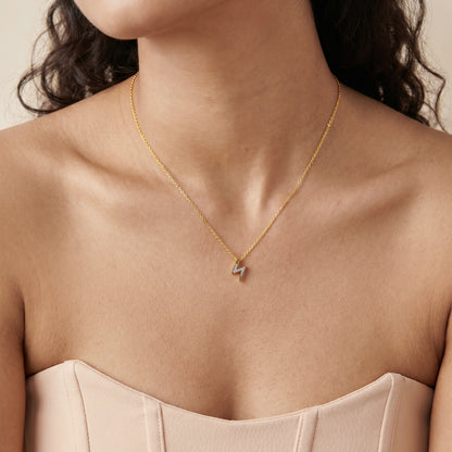 Gold Bolt of Brilliance Lab grown Diamond Pendant