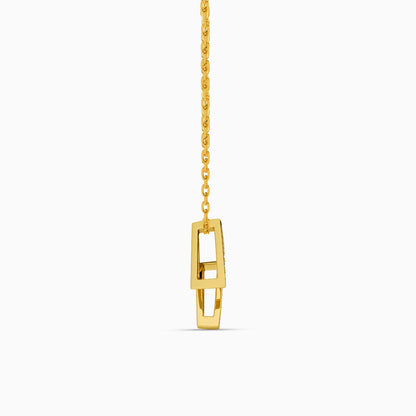 Gold Bolt of Brilliance Lab grown Diamond Pendant