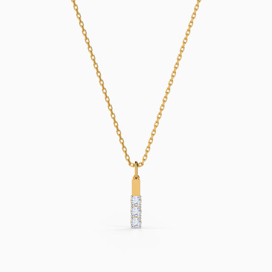 Gold Thalora Arc Lab Grown Diamond Pendant