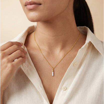 Gold Thalora Arc Lab Grown Diamond Pendant