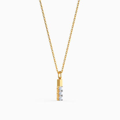 Gold Thalora Arc Lab Grown Diamond Pendant