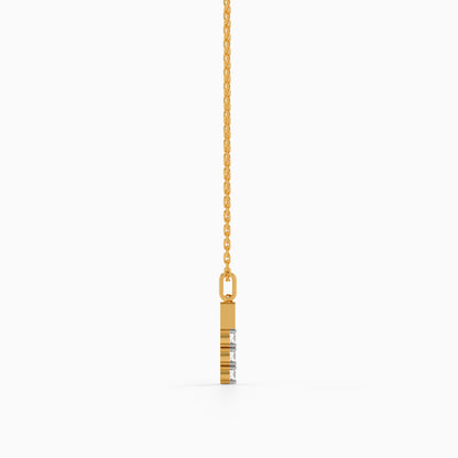 Gold Thalora Arc Lab Grown Diamond Pendant