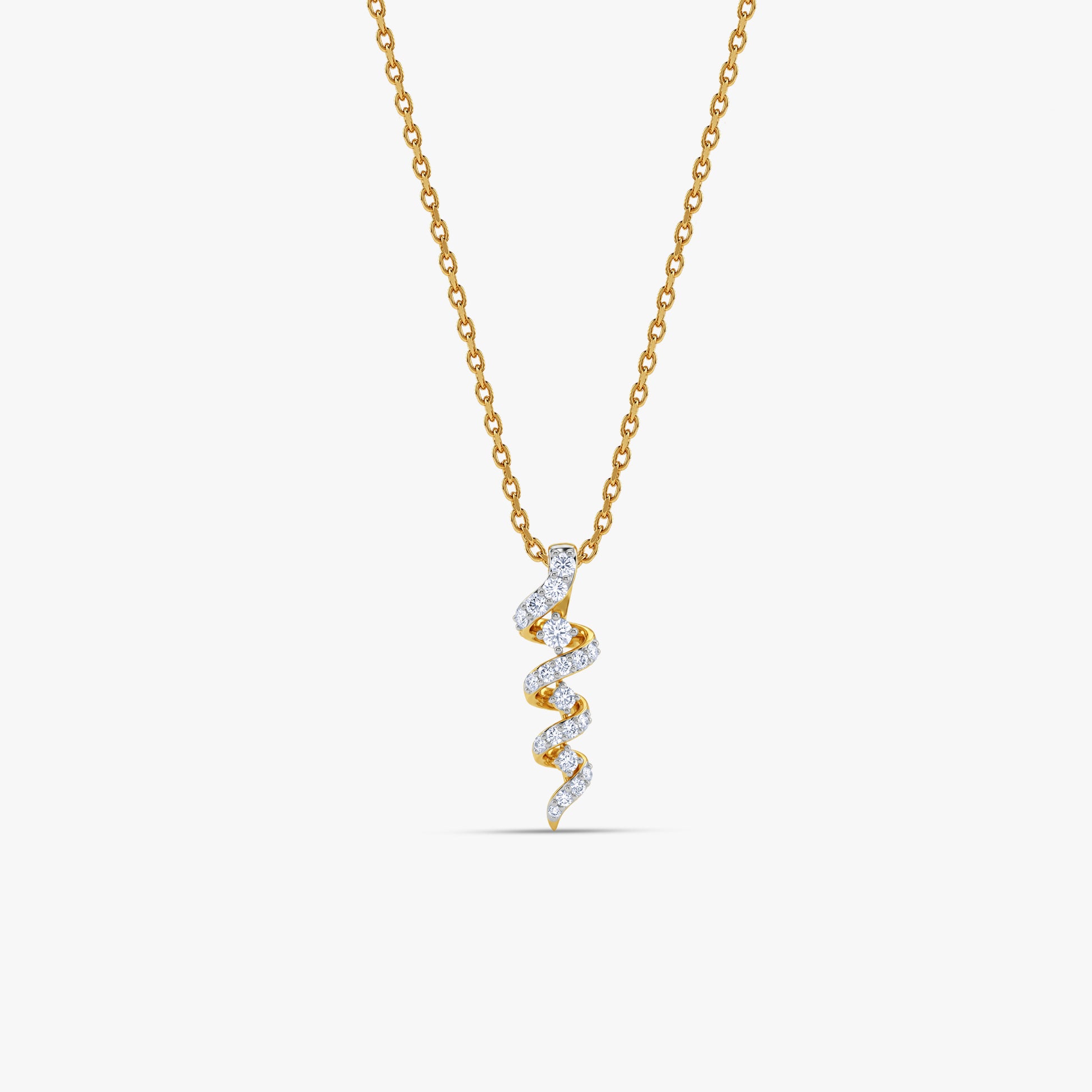 Gold Eternal Spiral Lab Grown Diamond Pendant