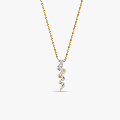 Gold Eternal Spiral Lab Grown Diamond Pendant