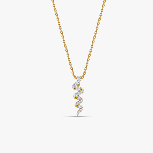 Gold Eternal Spiral Lab Grown Diamond Pendant