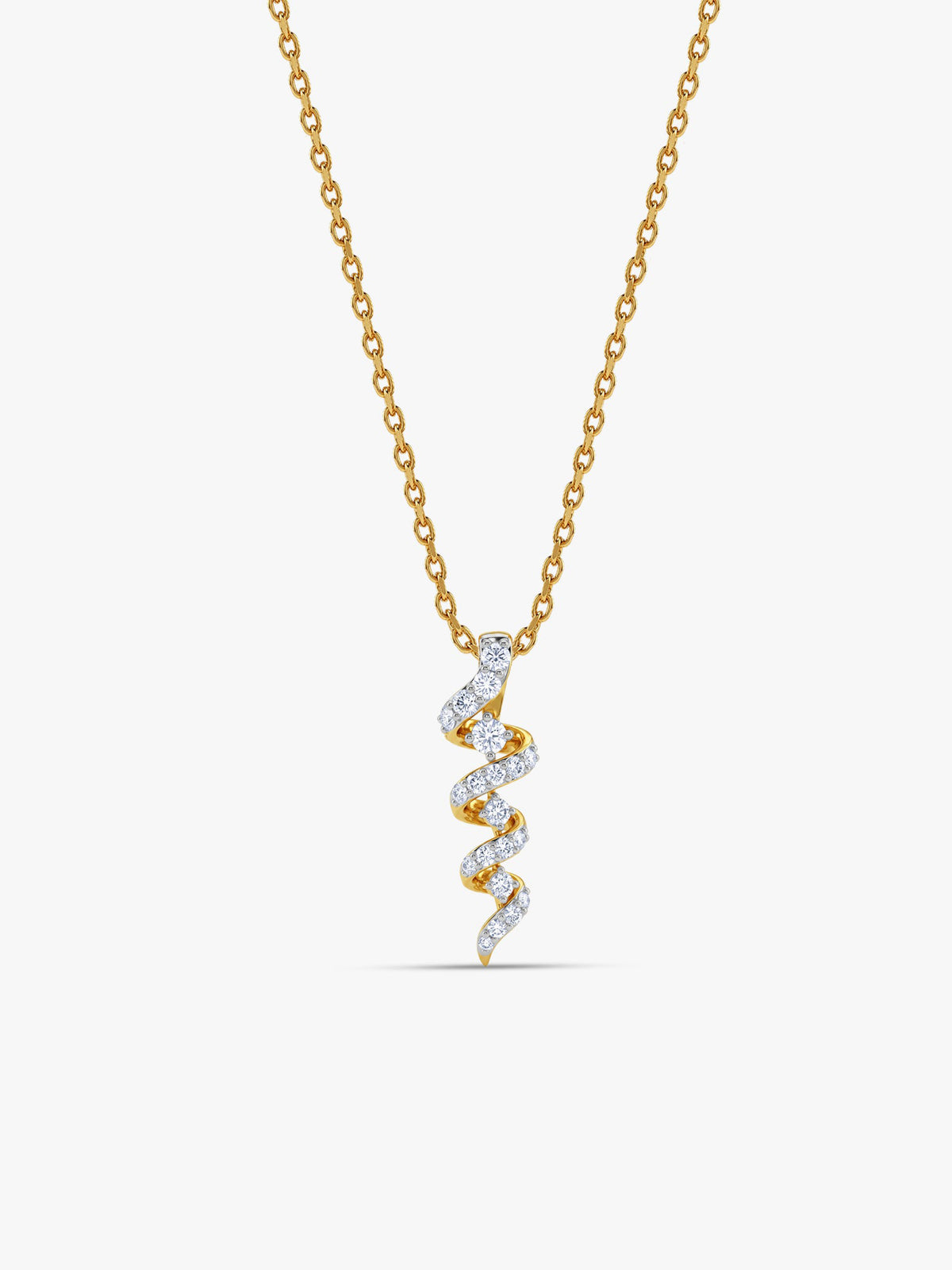 Gold Eternal Spiral Lab Grown Diamond Pendant
