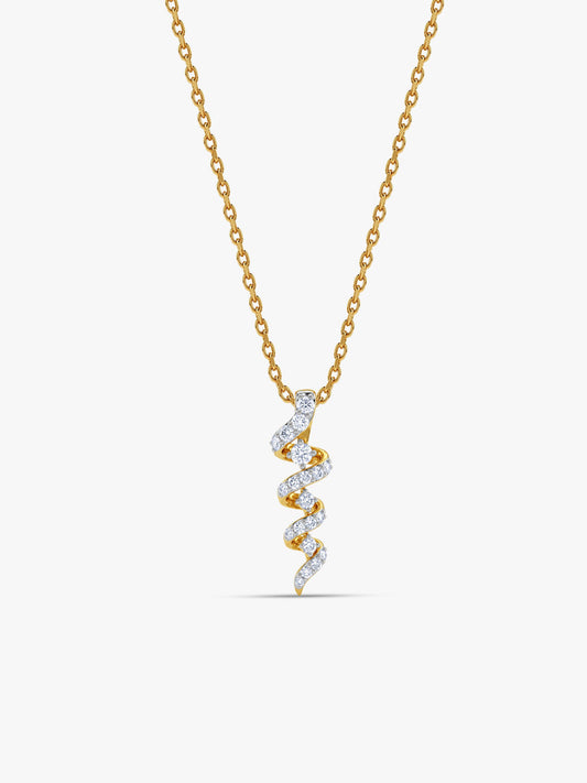 Gold Eternal Spiral Lab Grown Diamond Pendant