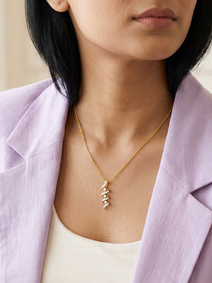 Gold Eternal Spiral Lab Grown Diamond Pendant