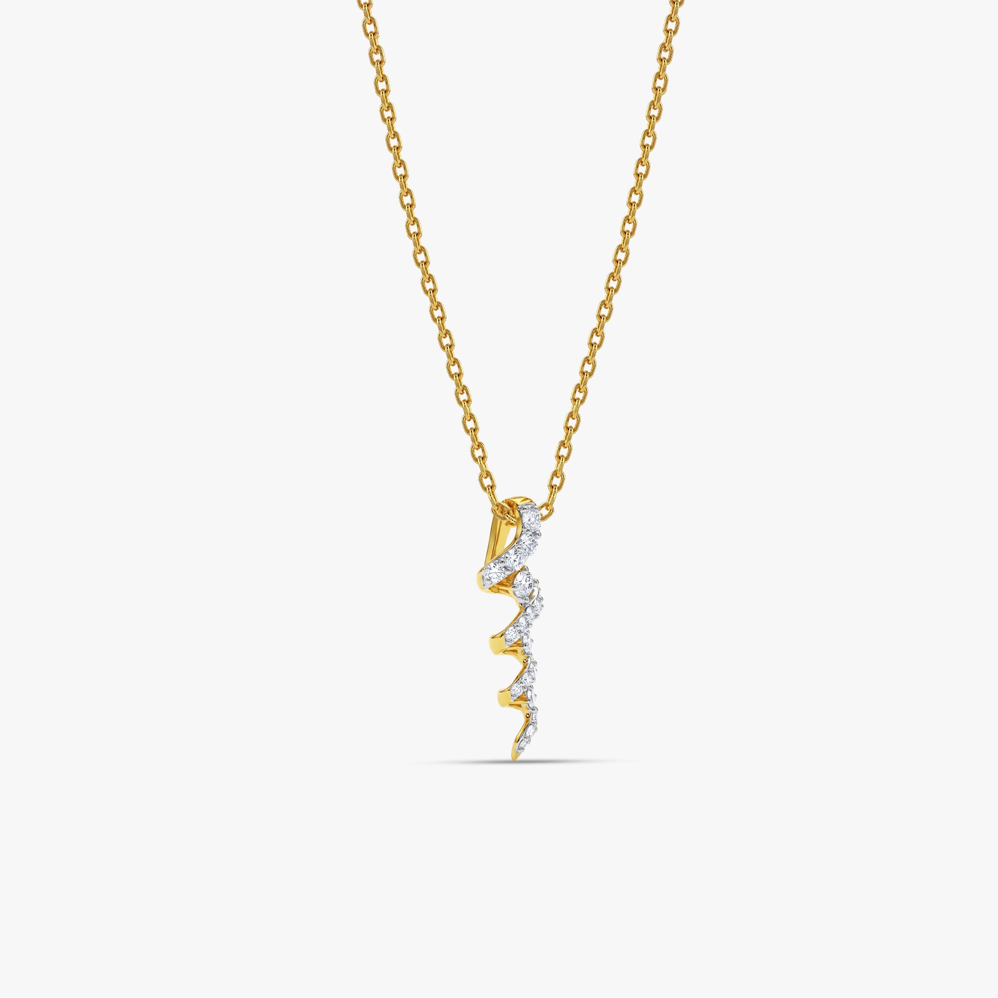 Gold Eternal Spiral Lab Grown Diamond Pendant