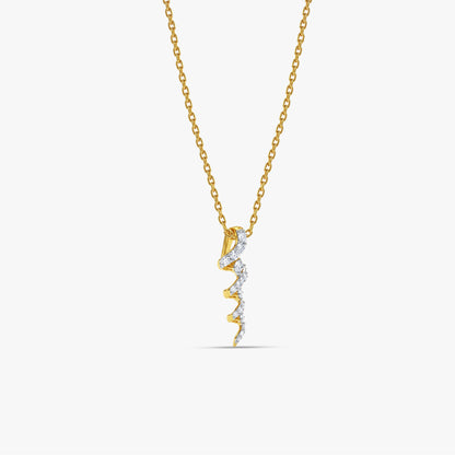 Gold Eternal Spiral Lab Grown Diamond Pendant