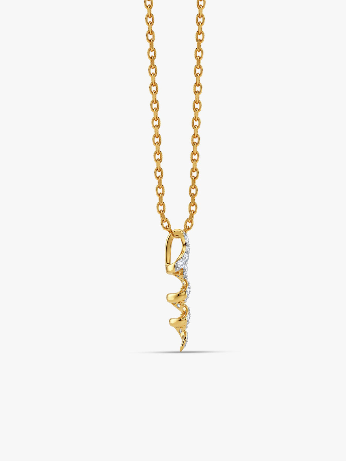 Gold Eternal Spiral Lab Grown Diamond Pendant