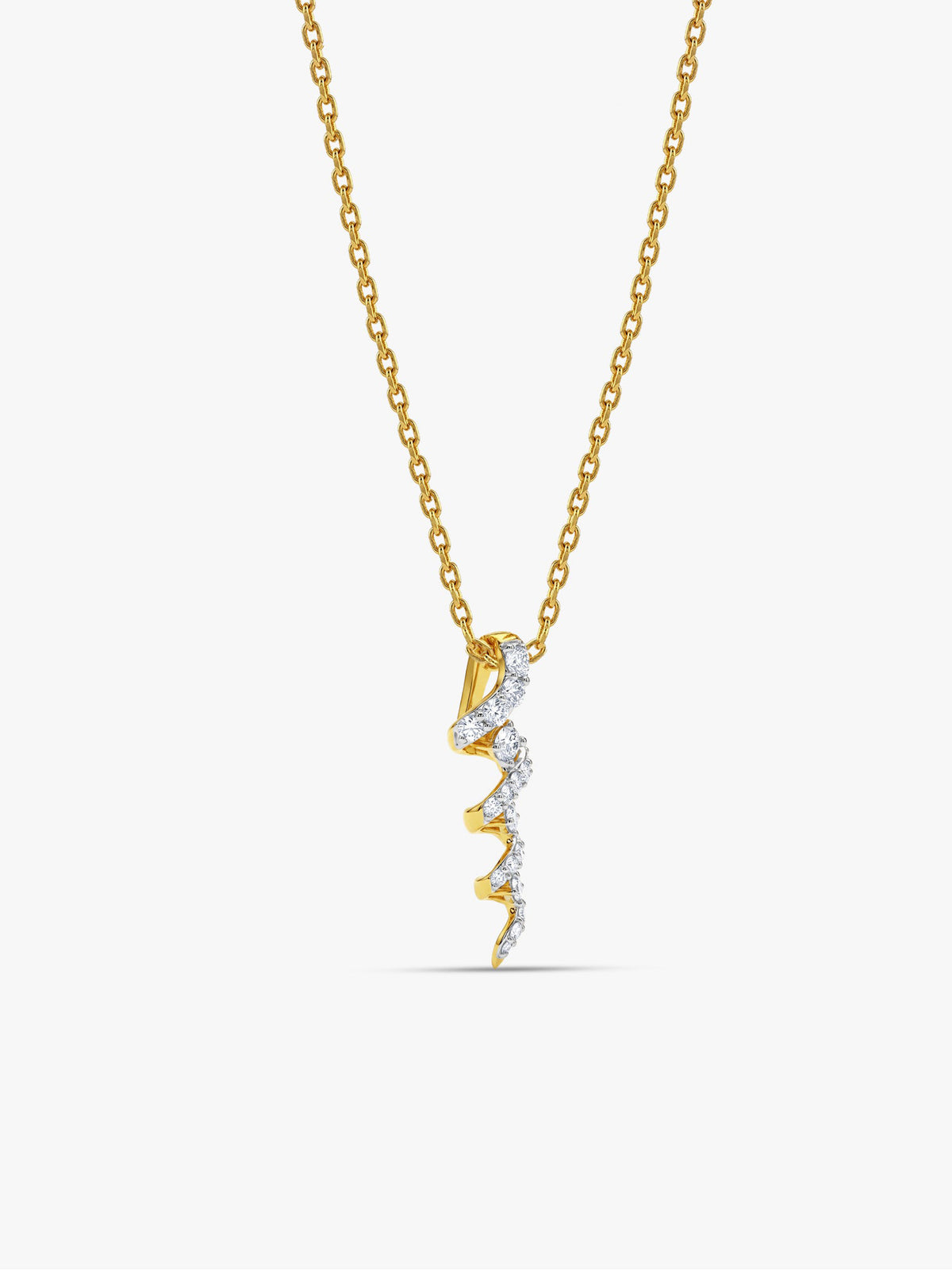Gold Eternal Spiral Lab Grown Diamond Pendant