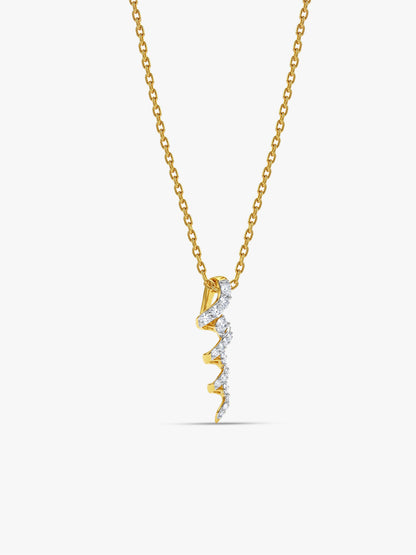 Gold Eternal Spiral Lab Grown Diamond Pendant