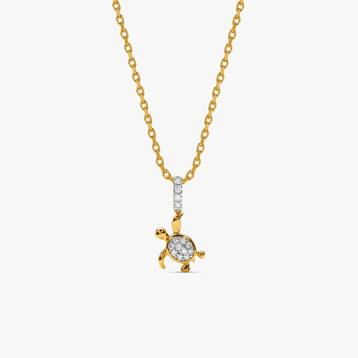 Gold Coastal Tale Lab Grown Diamond Pendant