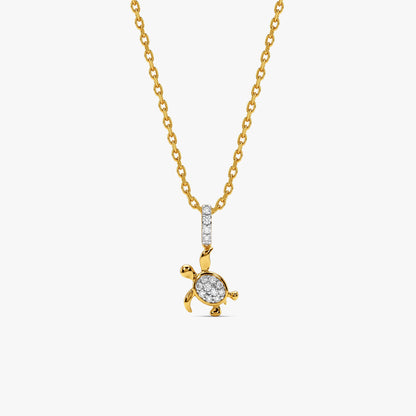 Gold Coastal Tale Lab Grown Diamond Pendant
