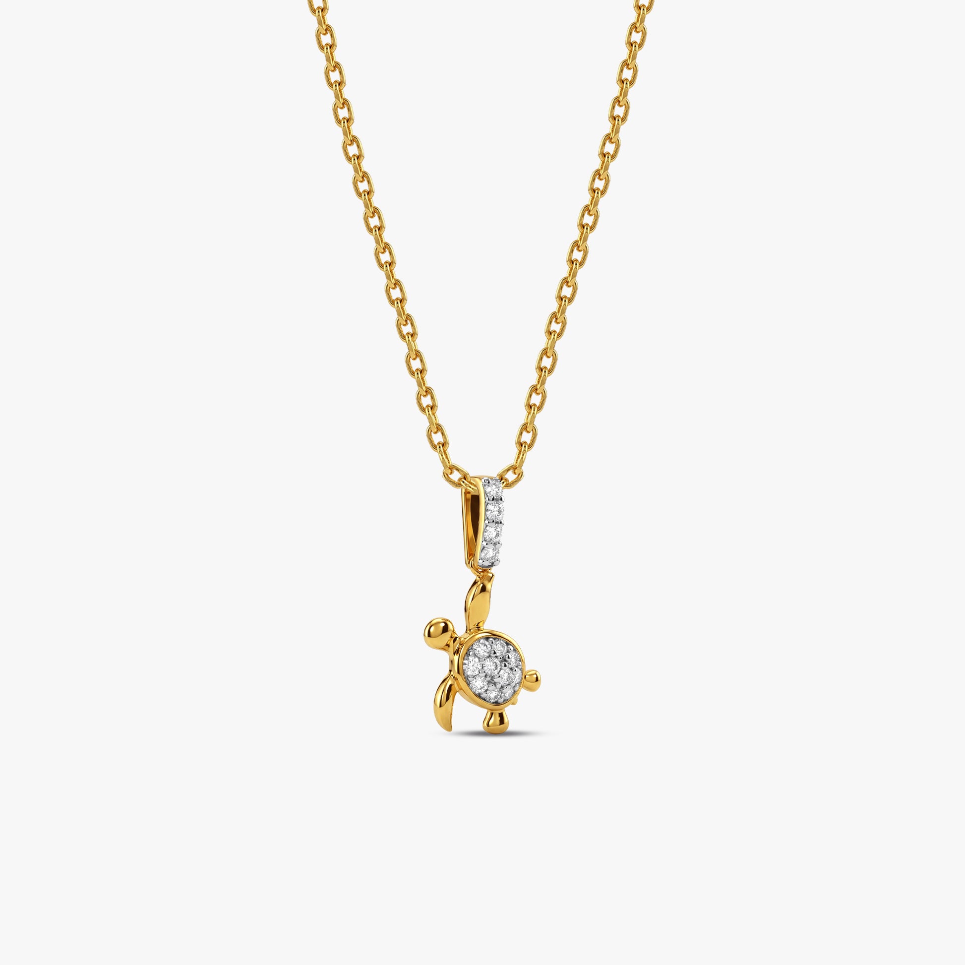 Gold Coastal Tale Lab Grown Diamond Pendant