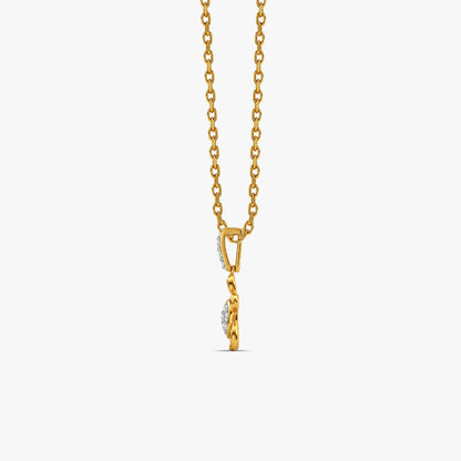 Gold Coastal Tale Lab Grown Diamond Pendant