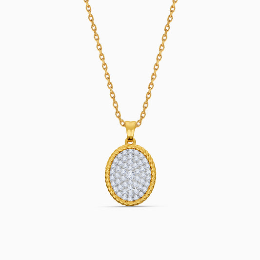 Gold Duchess Halo Lab Grown Diamond Pendant