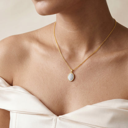 Gold Duchess Halo Lab Grown Diamond Pendant