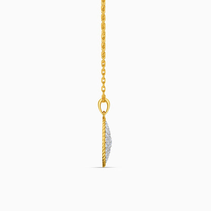 Gold Duchess Halo Lab Grown Diamond Pendant