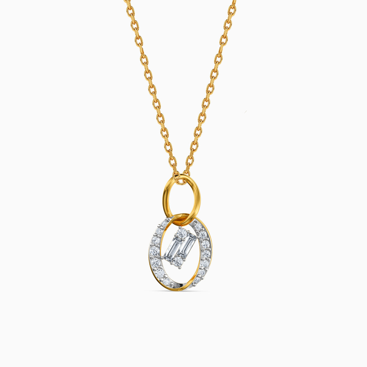 Gold Unity Loop Lab Grown Diamond Pendant