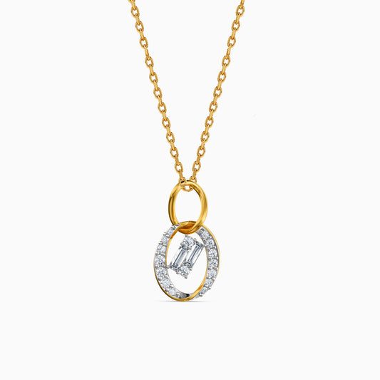 Gold Unity Loop Lab Grown Diamond Pendant