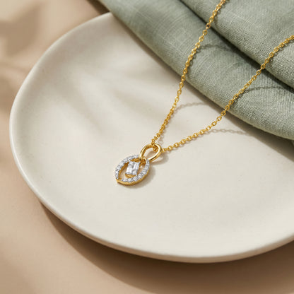 Gold Unity Loop Lab Grown Diamond Pendant