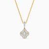 Gold Clover Cascade Lab Grown Diamond Pendant