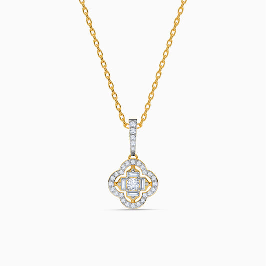 Gold Clover Cascade Lab Grown Diamond Earrings