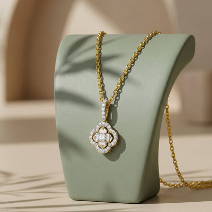 Gold Clover Cascade Lab Grown Diamond Earrings