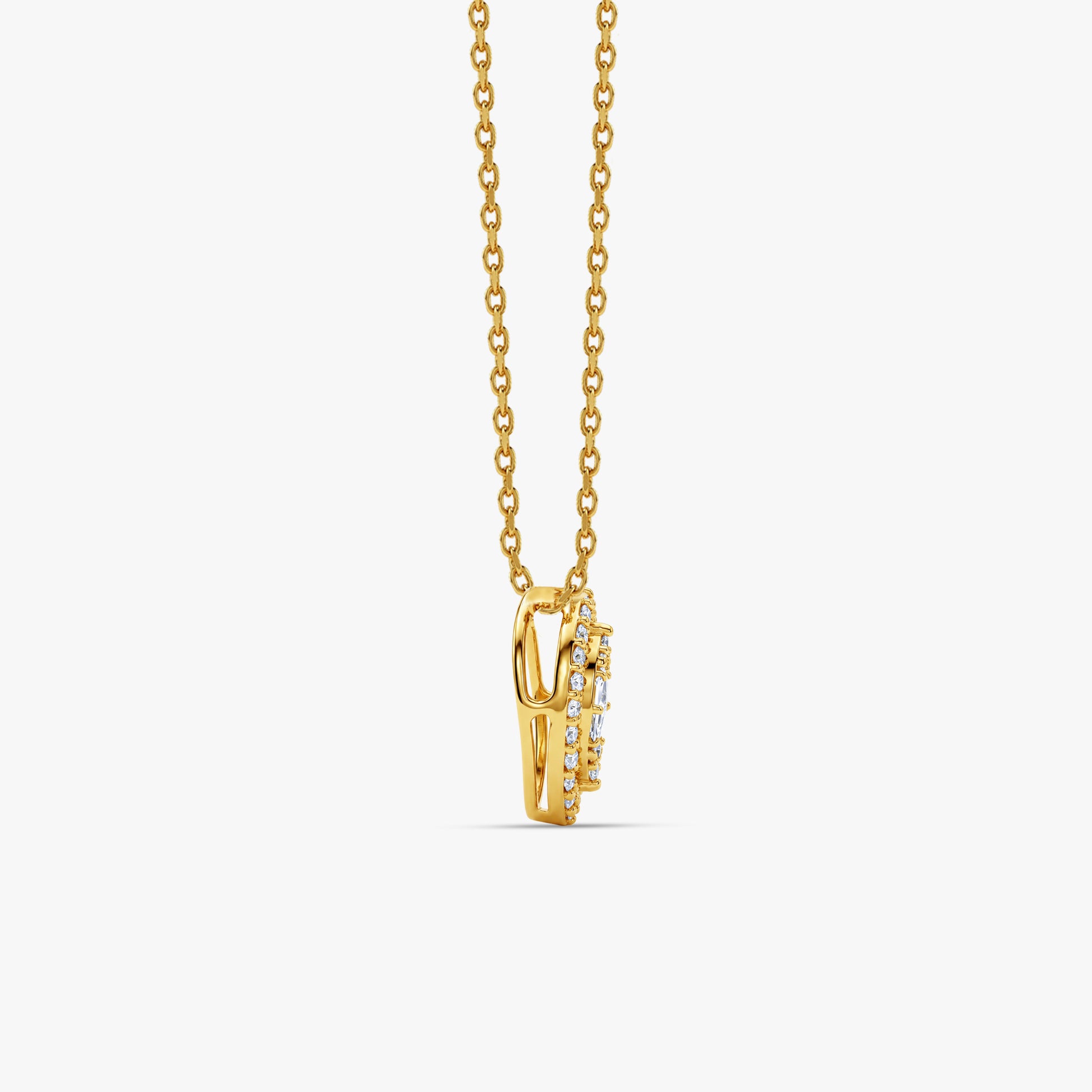 Gold Lumi Marquise Lab Grown Diamond Pendant
