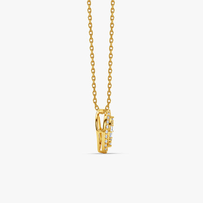 Gold Lumi Marquise Lab Grown Diamond Pendant