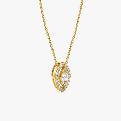 Gold Lumi Marquise Lab Grown Diamond Pendant