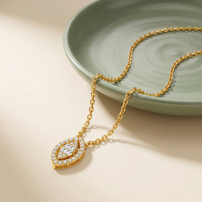 Gold Lumi Marquise Lab Grown Diamond Pendant