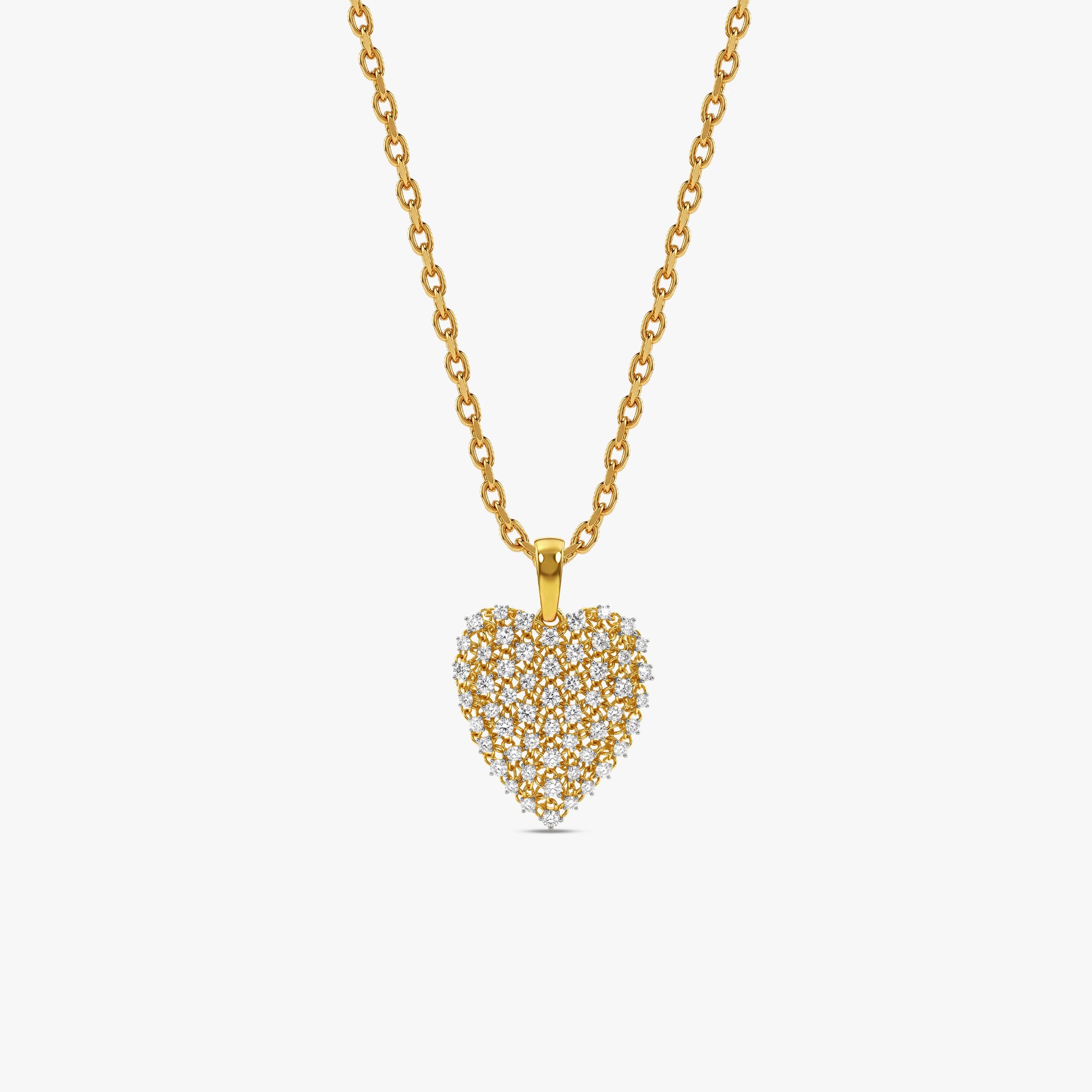Gold Cupid's Light Lab Grown Diamond Pendant